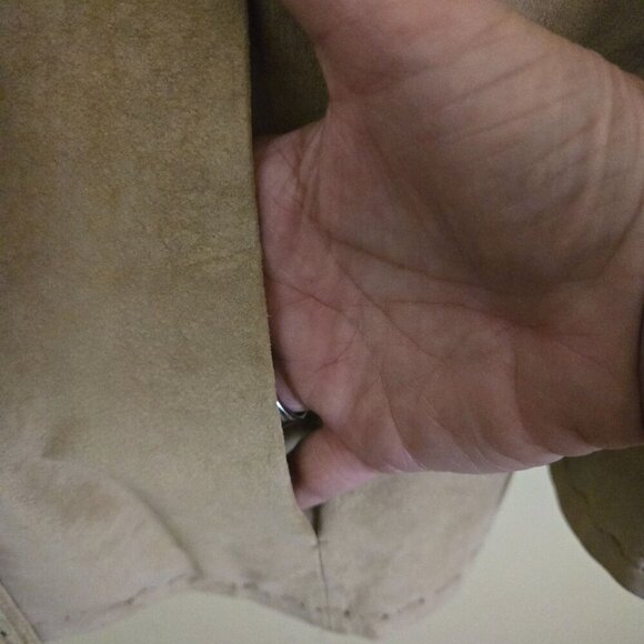 Bernardo Genuine Leather Suede Neutral Beige Jacket Size M - Picture 5 of 8